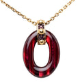 Louis Vuitton Pendentif Gimmic Necklace Gold Purple Plated