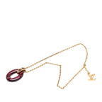 Louis Vuitton Pendentif Gimmic Necklace Gold Purple Plated — view 3