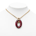 Louis Vuitton Pendentif Gimmic Necklace Gold Purple Plated — view 6