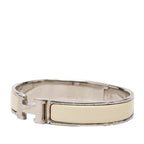 Hermes Click PM Bracelet Silver Off White Metal Enamel — view 2
