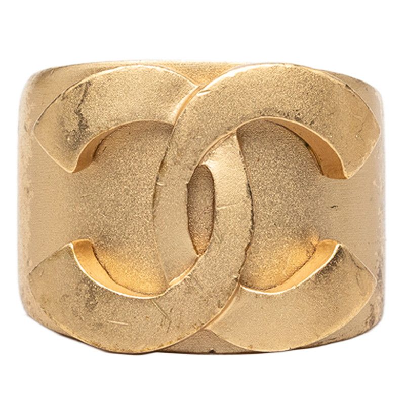 Chanel CC Logo Ring 01c Gold Plated