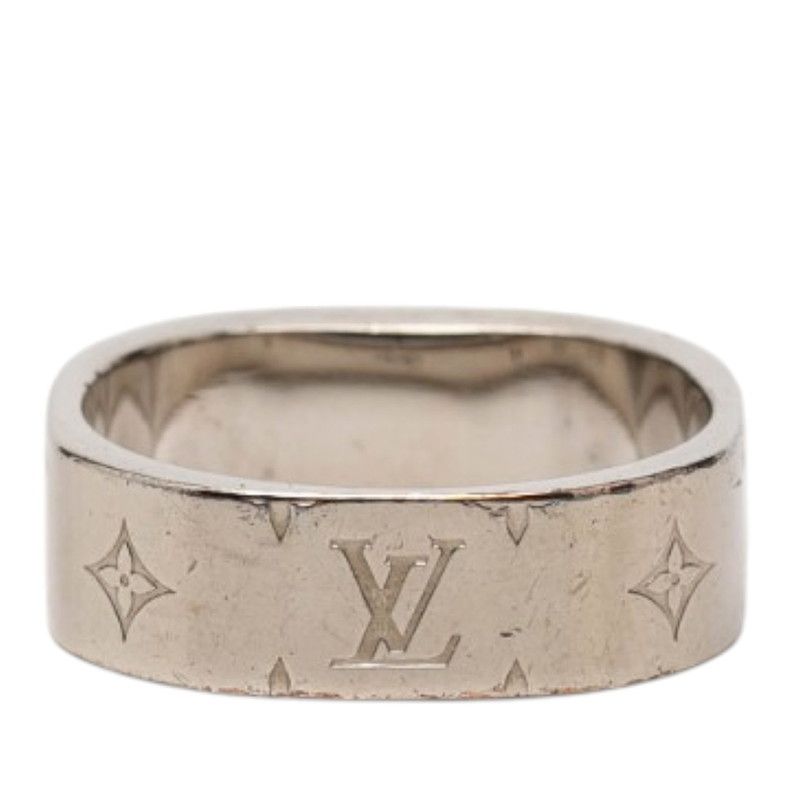 Louis Vuitton Bague Nanogram Ring M Silver Gold Plated Metal — view 3
