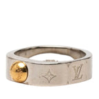Louis Vuitton Bague Nanogram Ring M Silver Gold Plated Metal — view 2