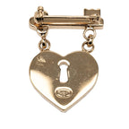 Chanel CC Logo Heart Key Motif Brooch Gold/pink Plated Rhinestone — view 2