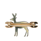 Chanel CC Logo Reindeer Motif Brooch Gold Pink Multicolor Plastic Plated — view 2