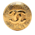 Chanel CC Logo Brooch Gold Plated