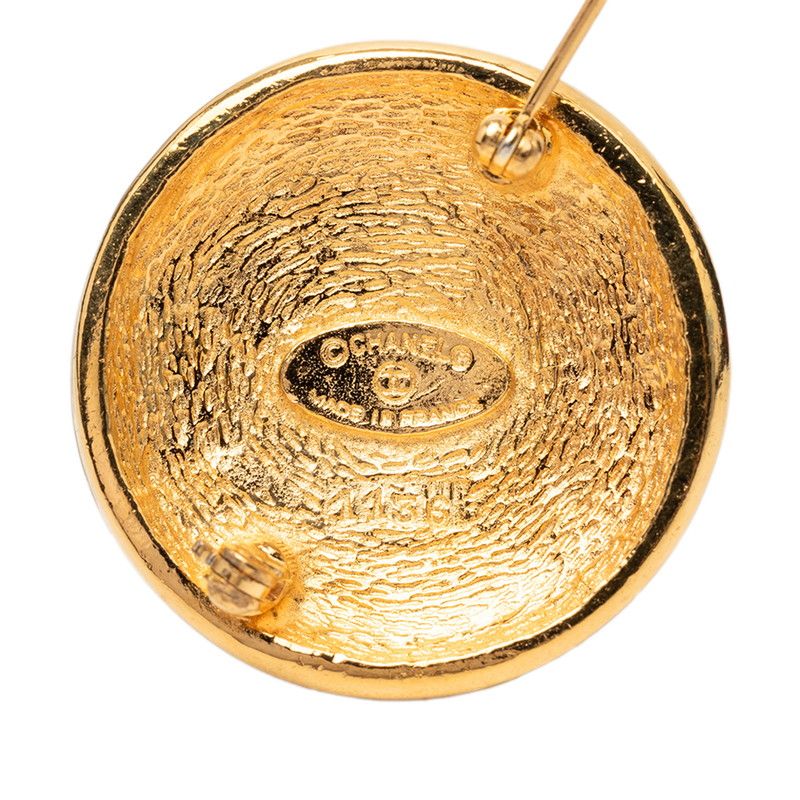 Chanel CC Logo Brooch Gold Plated — view 3