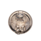 Chanel CC Logo Vintage Earrings Silver Black Gold Plated Metal — view 3