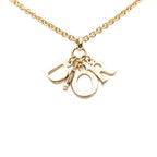 Dior Logo Necklace Gold Plated