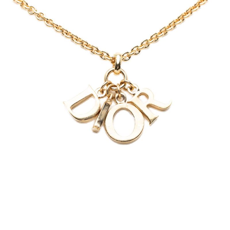 Dior Logo Necklace Gold Plated