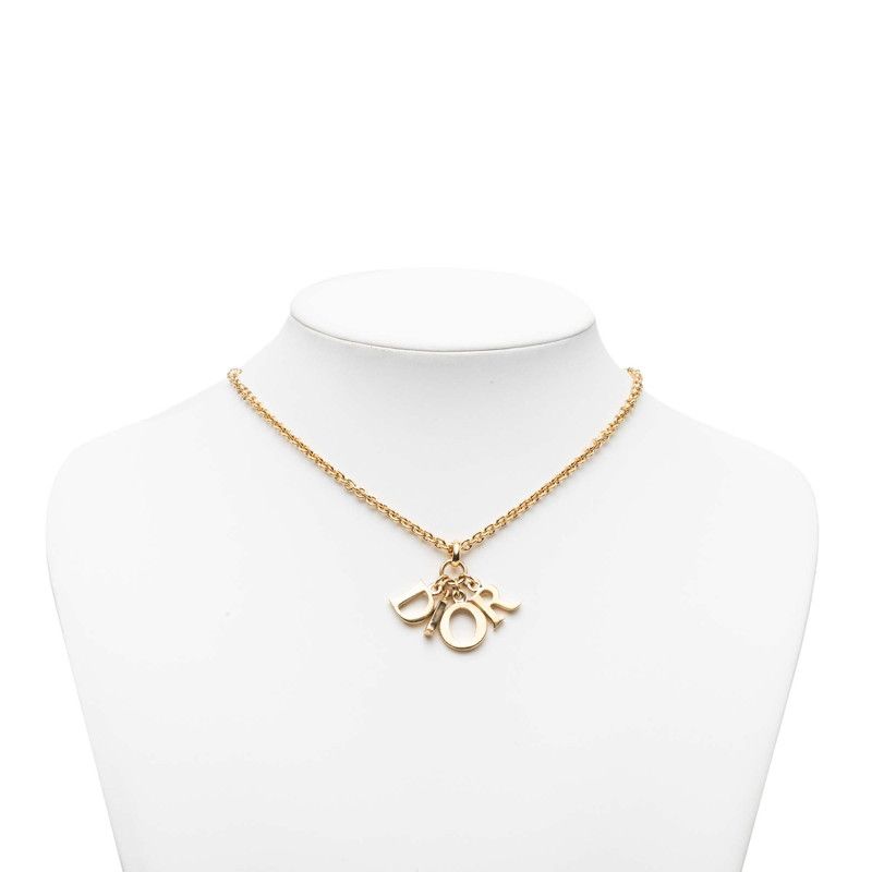 Dior Logo Necklace Gold Plated — view 6