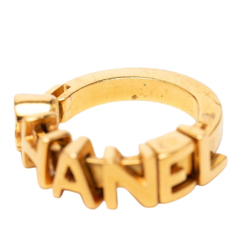 Chanel Logo Ring Gold Plated — view 4