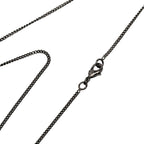 Chanel CC Logo Necklace Black Plated Faux Pearl — view 4
