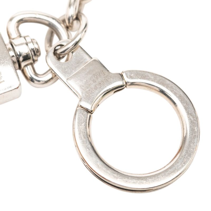 Louis Vuitton Porte Cles Initials LV Logo Key Ring Key Holder Bag Charm Silver — view 4