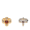 Louis Vuitton Bague Lettre-z Ring Set S Gold Red Silver Pink Plated Metal