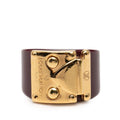Louis Vuitton Lockme Ring M Wine Red Gold Plated Plastic