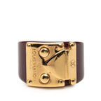 Louis Vuitton Lockme Ring M Wine Red Gold Plated Plastic