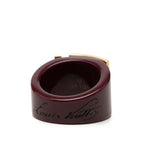 Louis Vuitton Lockme Ring M Wine Red Gold Plated Plastic — view 5