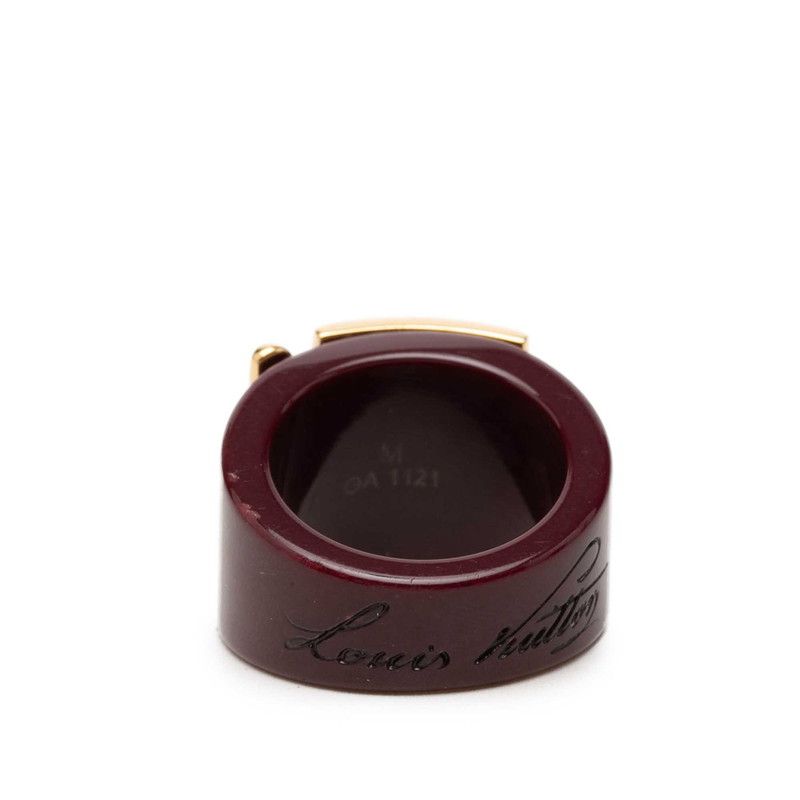 Louis Vuitton Lockme Ring M Wine Red Gold Plated Plastic — view 3