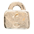 Chanel CC Logo Bag Motif Earrings Gold Plated Pink Rhinestone — view 3