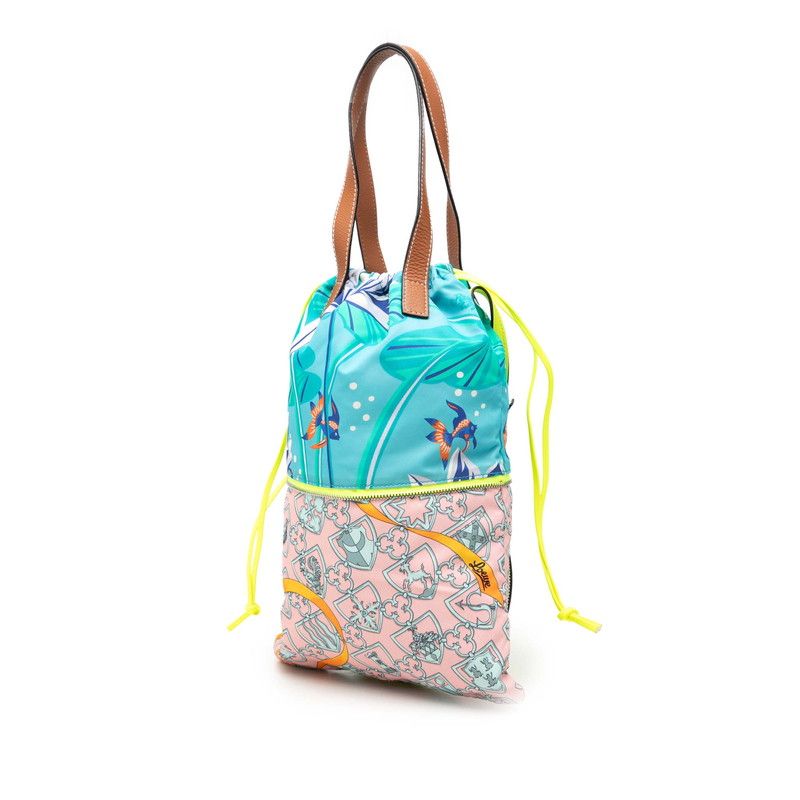 Loewe Paula's Ibiza Smiley Shoulder Bag Multicolor Nylon Leather — view 2