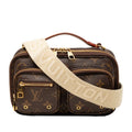 Louis Vuitton Monogram Utility Crossbody / Shoulder Bag / 2-Way Brown Leather