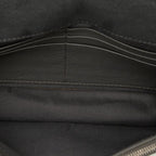Fendi Botanical Print Chain Wallet Shoulder Bag Black Gray Multicolor Leather — view 4