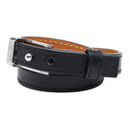 Loewe Double Strand Belt Bracelet Black Leather — view 2