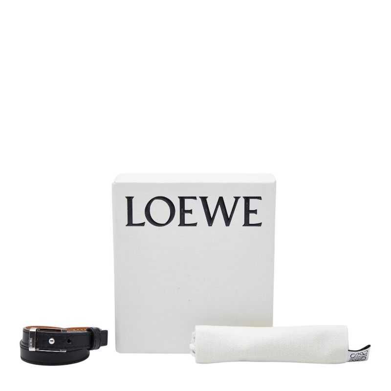 Loewe Double Strand Belt Bracelet Black Leather — view 7