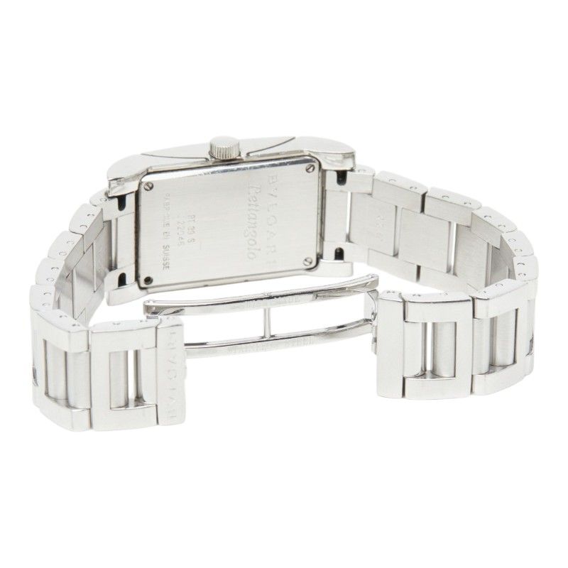 Bvlgari Rettangolo Watch White Silver Stainless Steel — view 5