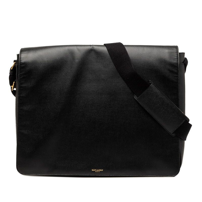 Saint Laurent Shoulder Bag / Black / Leather /