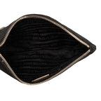 Prada Triangular Patchwork Pouch Case Black Multicolor Nylon Saffiano Leather — view 4