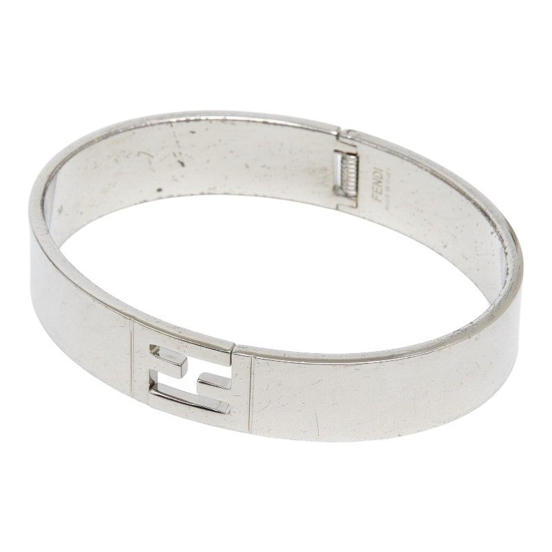 Fendi FF Logo M Silver Metal 1- Bracelet
