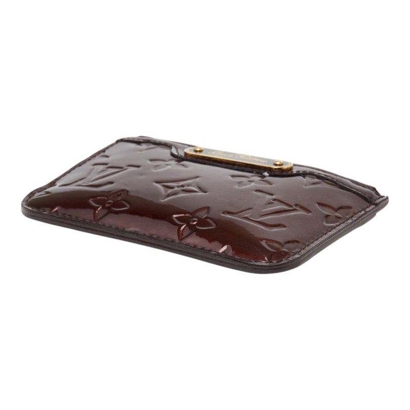 Louis Vuitton Monogram Vernis Pochette Cles NM Coin Case Amaranth Purple Patent — view 4