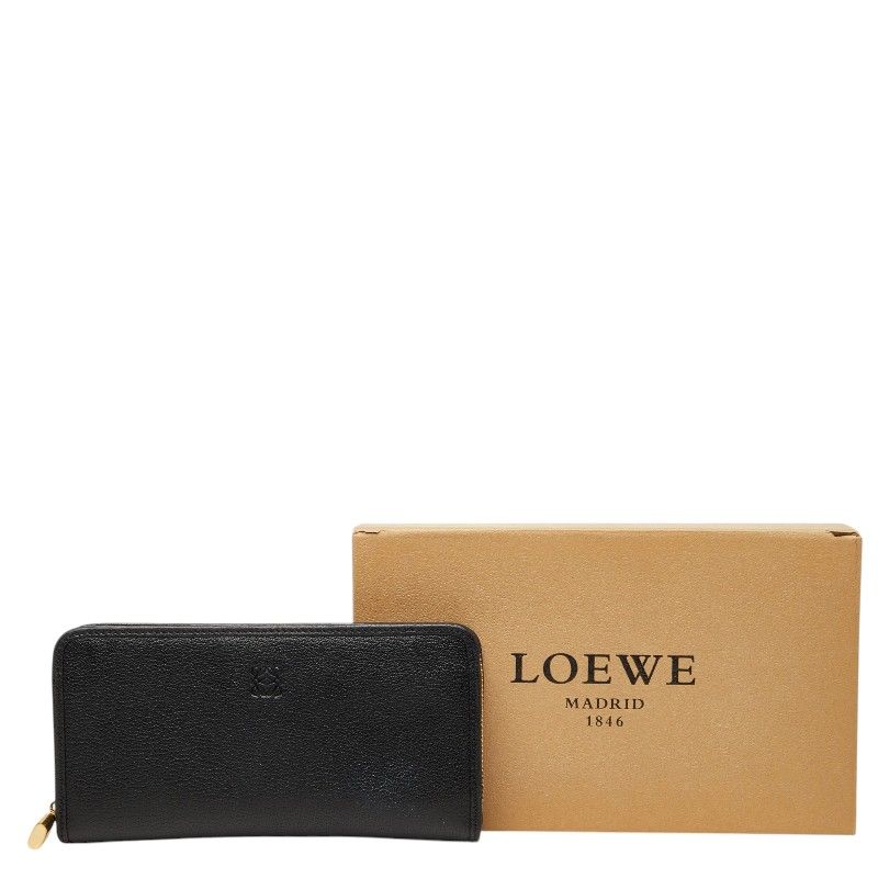 Loewe Anagram Wallet Black Leather — view 9