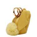 Loewe Animal Bunny Bag Charm Coin Case Yellow Leather