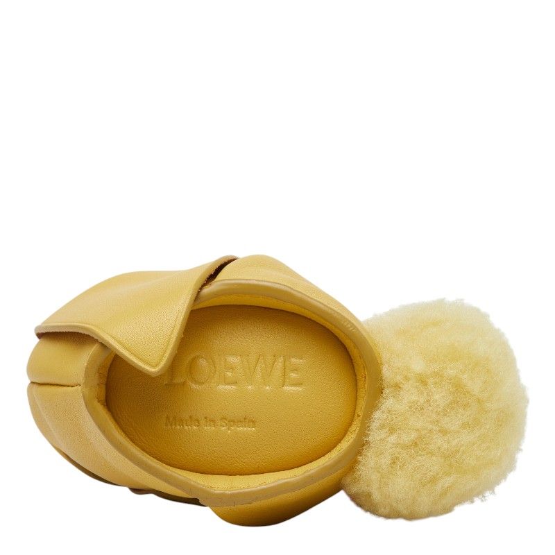 Loewe Animal Bunny Bag Charm Coin Case Yellow Leather — view 5