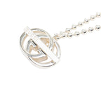 Gucci GG Logo Chain Pendant Silver