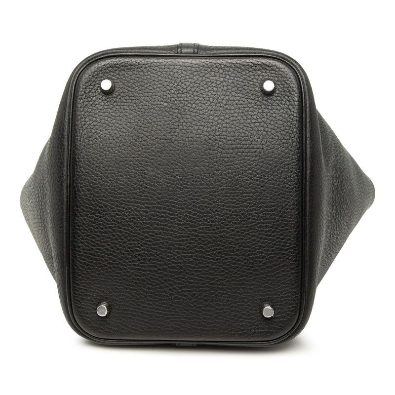Hermes Picotin Lock Handbag Black Silver Taurillon Clemence — view 3