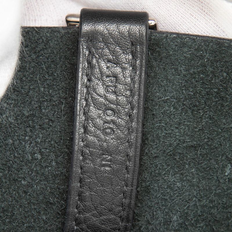 Hermes Picotin Lock Handbag Black Silver Taurillon Clemence — view 6