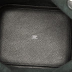 Hermes Picotin Lock Handbag Black Silver Taurillon Clemence — view 4