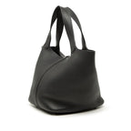 Hermes Picotin Lock Handbag Black Silver Taurillon Clemence — view 2