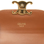 Celine Triomphe Small Flap Wallet Ivory Leather — view 6
