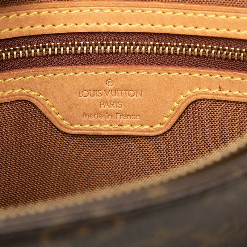 Louis Vuitton Monogram Cabas Piano Tote Shoulder Bag Brown Leather — view 5