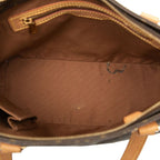 Louis Vuitton Monogram Cabas Piano Tote Shoulder Bag Brown Leather — view 4