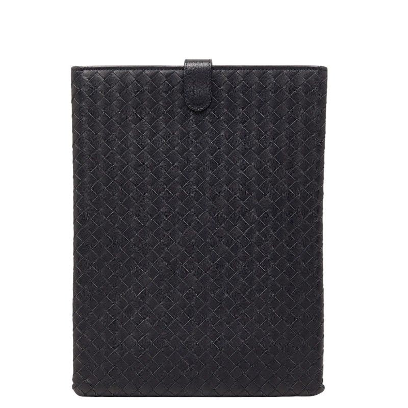 Bottega Veneta Intrecciato Tablet iPad Case Black Leather
