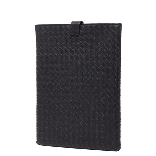 Bottega Veneta Intrecciato Tablet iPad Case Black Leather — view 2