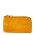 Loewe Repeat Anagram Coin Case Yellow Mandarin Orange Leather