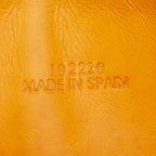 Loewe Repeat Anagram Coin Case Yellow Mandarin Orange Leather — view 8