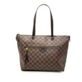 Louis Vuitton Damier Jena Tote Shoulder Bag Brown Leather